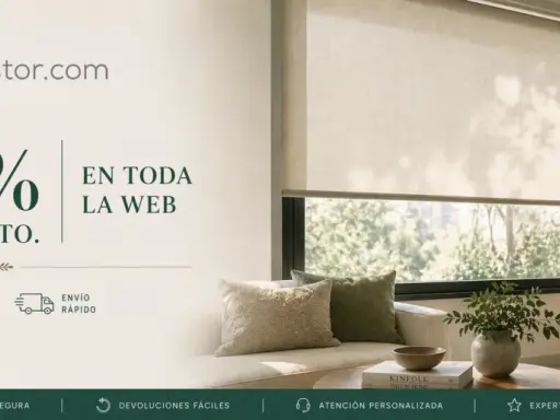 ¡Gran liquidación de estores! 45% de descuento en toda la web. ¡Compra ahora y renueva tu hogar!