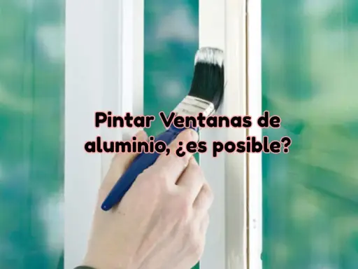 Mano pintando marco de ventana de aluminio con brocha blanca. ¿Es posible pintar aluminio?